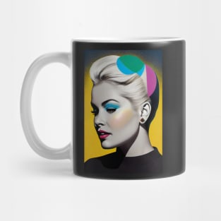 Modern woman in pop-art style portait Mug